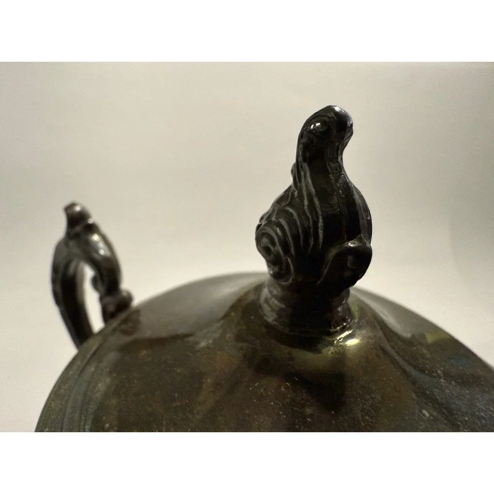 Vintage FB Rogers Silver Co Footed Sugar‎ Bowl Lid Company coffee tea
